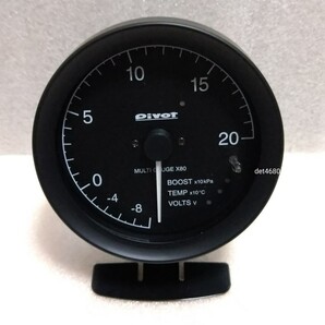 送料無料 PIVOT X8B MULTI GAUGE X80 80パイ ブースト計 水温 電圧 マルチゲージ ワーニングランプ 取付簡単OBD接続 ピボット 生産終了品
