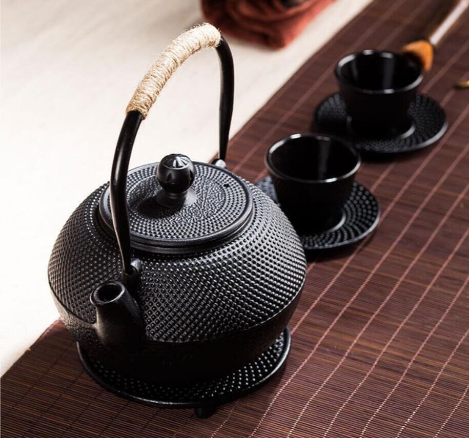 新入荷 / 南部鉄器 老鉄瓶 提梁壺 新品 茶道具1.2L 銅製蓋 銅製取っ手 