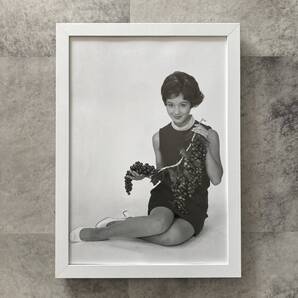●額装品 酒井和歌子 グラビア A4サイズ額入り 切り抜き 昭和女優 ポスター風 アートフレーム 送料無料 D46