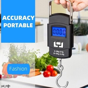 秤 デジタル 吊り下げ秤 MAX50kg デジタルスケール 計量器 吊りはかり 釣り 旅行 アウトドア バック重量