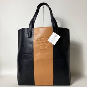710B283|極美品|エムシーエム トートバッグ レザー ブラック