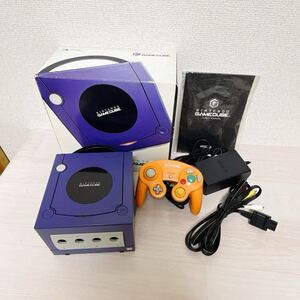 2301【動作品】ゲームキューブ 箱付き GAMECUBE 任天堂 Nintendo GC GameCube ニンテンドー バイオレット コントローラー 現状品