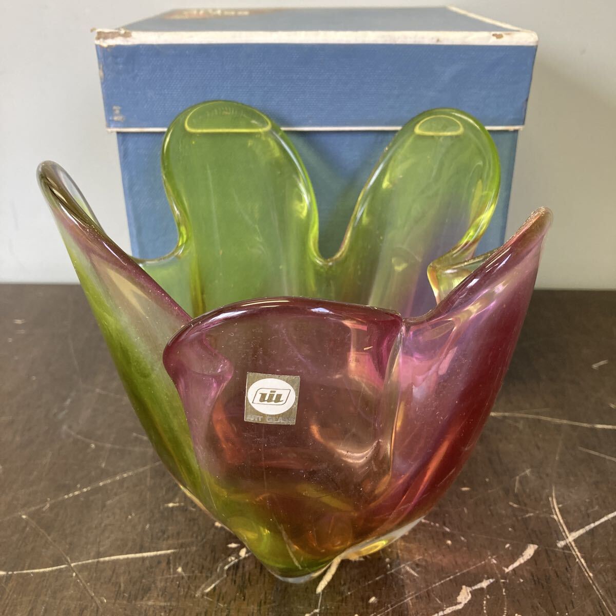 2025年最新】Yahoo!オークション -昭和レトロ ガラス 花瓶(工芸ガラス