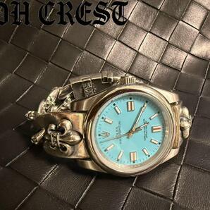 CMJG Watch 時計ベルト シルバーハーフフラワーウォッチシップベルト 15.5cm 刻印有り