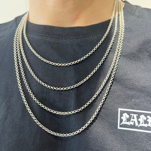 ZZL60 刻印入りシルバーチェーンネックレスのみ 60cm