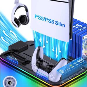 PS5 Slim スタンド PS5 Silm/PS5 縦置き スタンド PS5/PS5 Silm コントローラー