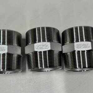 ☆未使用/半値以下処分価格☆ナゴヤ 六角ニップル 50A(2) 3個セット (継手 ジョイント ステンレス SUS 工事 建設 建築 配管)
