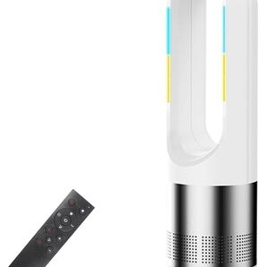 セラミックヒーター タワーファン ファンヒーター スリム扇風機【冷暖両用&羽根なし&DCモーター電気代節約】電気ファンヒーター