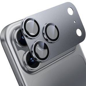 1枚セット】For (i)Phone 17 Pro Max カメラフィルム Mosasa phone 17 Pro Max 用 レンズ保護フィルム 強化ガラス 極薄グレー)
