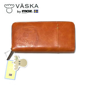 新品 ベスカ バイ モズ 長財布 ラウンドファスナー カリオン オレンジ VS-0131 財布 ウォレット MOZ 小銭入れ エルク レディース さいふ