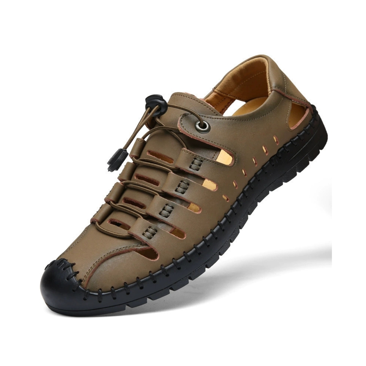 [ ликвидация запасов темно-коричневый 26.0cm ] спорт сандалии мужской .. нет шнурок PU кожа водные развлечения резина останавливать "дышит" легкий уличный 