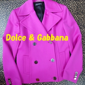 美品☆46 Dolce & Gabbana ライダースジャケット コート ドルチェ&ガッバーナ レディース XXL