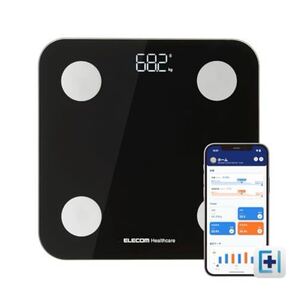 エレコム 体組成計 50g単位 Bluetooth/Wi-Fi通信機能搭載 13項目 [体重・体脂肪率・BMI・基礎代謝…