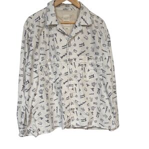 YSTRDY’S TMRRW 総柄シャツ 日本製 TNP社製 コットン×ポリエステル 長袖 ユニセックス 長袖シャツ