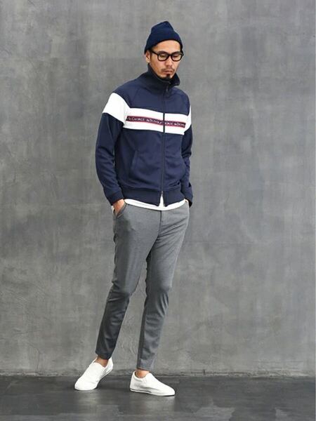 ザ・ダファー・オブ・セントジョージ 80’s ロゴライン トラックジャケット XL The DUFFER of St.GEORGE Logo Line Track Jacket