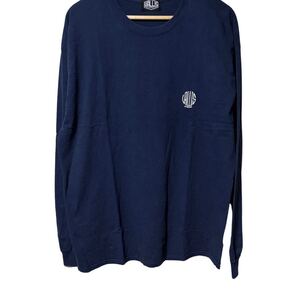VALLIS by FACTOTUM バックプリント ロンT ネイビー Lサイズ オーバーサイズ Back Print Long Sleeve Tee Navy Oversized L 長袖