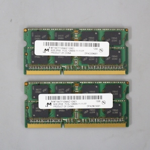 ●即決 Micron■2R×8 PC3L-12800S★ノートブック用メモリ 8GB×2枚 動作確認済み 送料無料