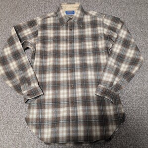 奇跡 極美品 70s ペンドルトン PENDLETON USA製 チェック シャツ ウール ビンテージ
