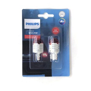 パッケージ少々難あり 日本正規品 PHILIPS Ultinon Pro3000 アルティノン レッド LED T20ダブル (W21/5W) テール&ストップ 11066U30RB2