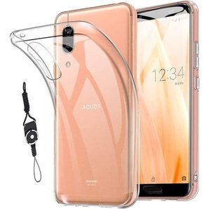 For AQUOS sense3 basic SHV4 c SHV48 用 全面保護ケース 携帯ストラップ 付属 104