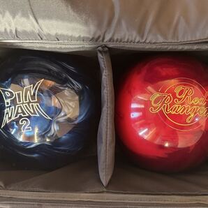 ボウリング ボール ABS レッドレンジャー 13ポンド ピンナビ2 11ポンド バッグセット 中古品