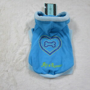 送料無料 Fifi&Romeo フィフィロメ Sサイズ ハート カットソーパーカー ブルー タグ付新品