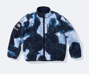 Новый Supreme North Face 21aw Bleached Fleece Jacket Blue, размер M, отечественный авторизованный The North Face Jacket Supreme