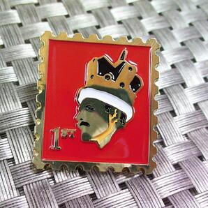 《赤金切手風Qu王冠》《赤金切手風Qu》激渋■新品 D321■Queen クイーン『フレディ・マーキュリー』ピンバッジ バッチ■音楽 ミュージック