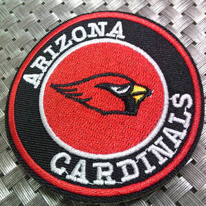 《赤黒円AZ鳥顔》赤鳥顔Az◆球魂NFLアリゾナ・カージナルス Arizona Cardinals刺繍ワッペン◎アメリカ アメフト アメリカンフットボール