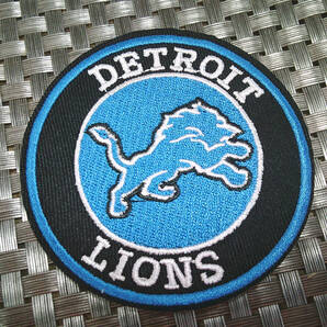 《青黒円DT獅子》激渋NFLデトロイト・ライオンズ Detroit Lions刺繍ワッペン◆アメフト アメリカンフットボール アメリカ■衣類・衣服DIY