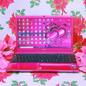 爆速Core-i5/新品マウス/大人気SONY VAIOピンク色/ブルーレイ/ソフト多数/新品大容量SSD256G/高速8GB/Win11/DVD焼き/オフィス 送