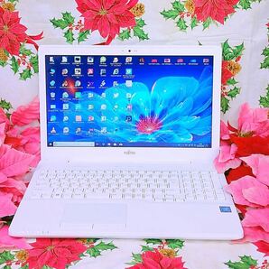 新型Windows11搭載/爆速6世代Core-i7/富士通ホワイト色/ブルーレイ/ソフト多数/爆速大容量SSD1TB/メモリ16GB/DVD焼き/オフィス