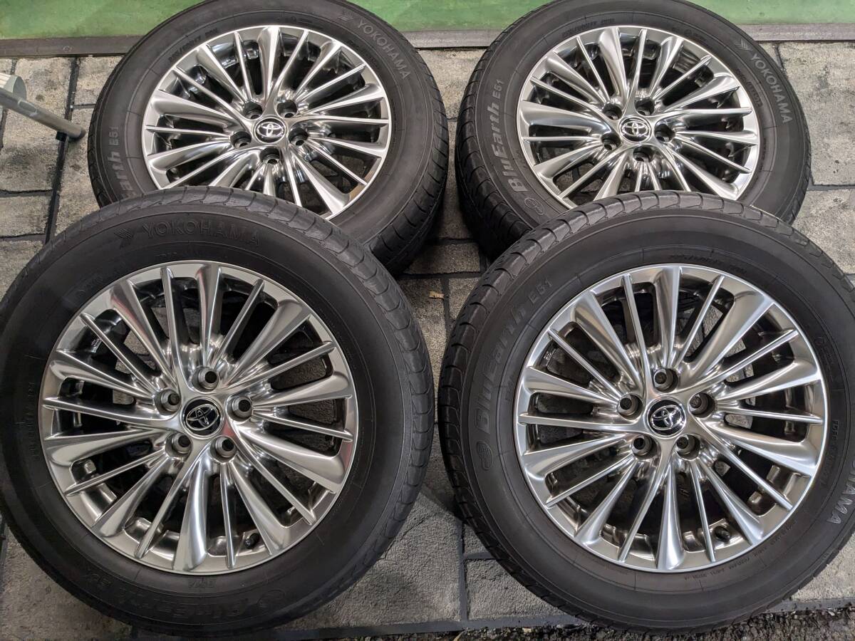 [N590][ Gifu город самовывоз возможно ]30 Alphard HV более поздней модели, оригинальные 17 -дюймовые легкосплавные алюминиевые литые диски 225/60R17 Yokohama Tire 