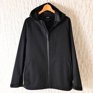 O3 美品 Men L ユニクロ 黒 ブロックテックパーカ