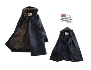 Традиционная погодная одежда с капюшоном из хлопка с подкладкой Темно-морской флизелин Традиционная погодная одежда