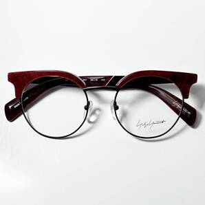 新品 Yohji Yamamoto ヨウジヤマモト YY3009 201 赤黒 メガネ 純正ケース付き フランス製 Y3