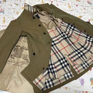 日本製24万中古美品玉虫色カーキ★バーバリーメンズM L 170 Burberryウールライナー付ダステンカラーコート春秋冬物