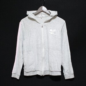 courreges courreges логотип патч велюр молния толстовка толстовка