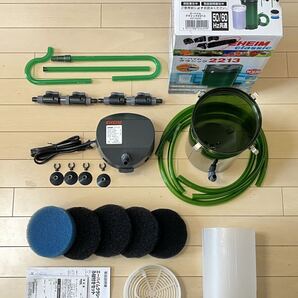 送料無料 完動美品 付属品完備 エーハイム クラシック 2213 外部式フィルター EHEIM CLASSIC 50/60Hz 45~75㎝水槽(40~114l) 2213320