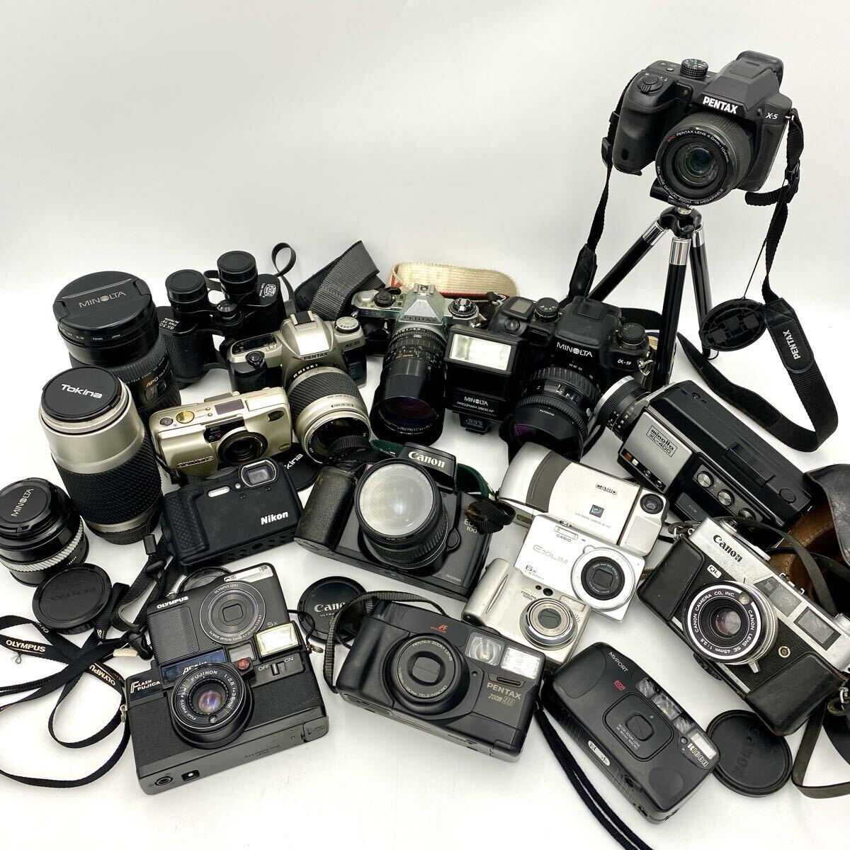 レンズ9本、カメラ本体5台まとめ［中古ジャンク品］ 中古】Leotax レオタックス TV2 Merit レンジファインダー