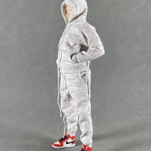 特売Cグレー 1/12フィギュア用 パーカー 服 素体 合成人間メガミデバイス