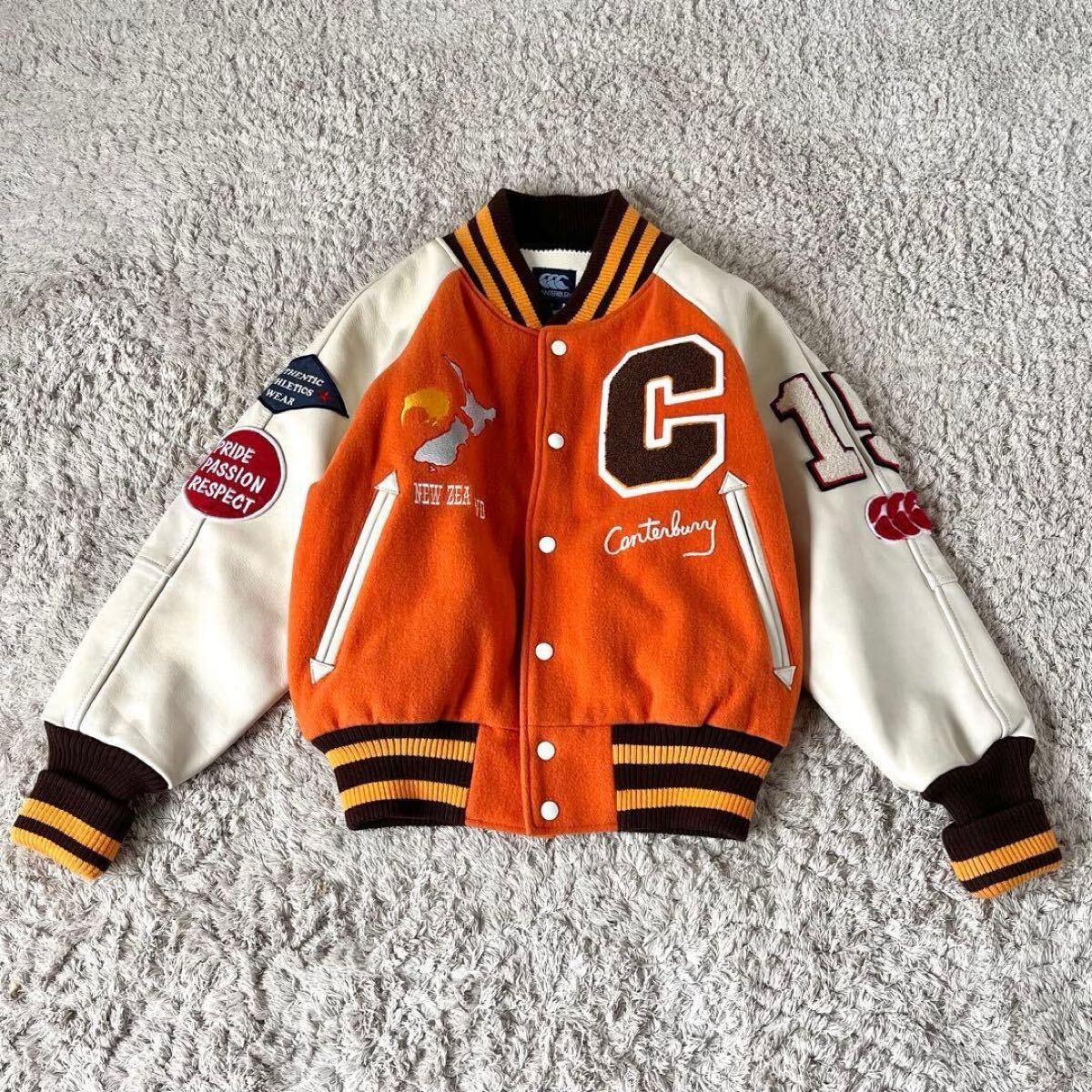 Canterbury カンタベリー　レザー　スタジャン　刺繍　ブラウン Canterbury カンタベリー レザー スタジャン 刺繍 ブラウン Canterbury