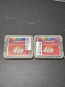 Transcend CFカード フォーマット済み 4GB 133× 2枚セット H85