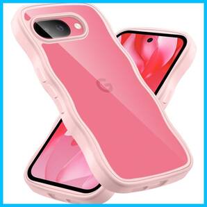 Google Pixel 9A ケース かわいい 波状フレーム うねうね 耐衝撃 ピクセル クリア 9A 滑り止め グーグル ピク
