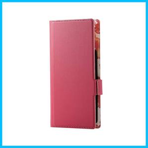 マルチケース Lサイズ レザー 手帳型 マグネット開閉 汎用 スライド式 スタンド機能 薄型 軽量 花柄 スマホケース ストラップ