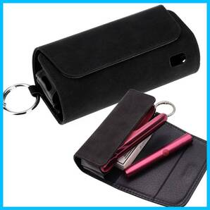 ilumaとの互換性ありのケース PUレザースウェード調 カラビナ付き アイコスイルマ向け保護ケース iqos対応イルマ用のケース