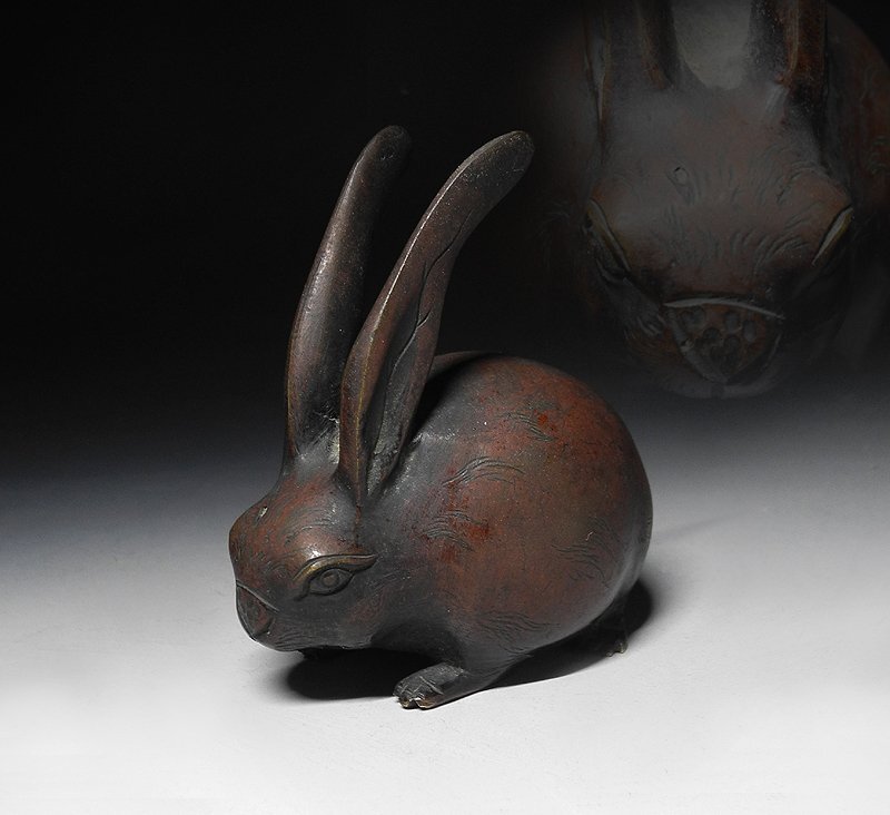 Yahoo!オークション -「ウサギ 置物」(その他) (銅製)の落札相場・落札価格