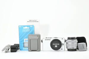 ■ 美品・スマホ転送セット付き ■ オリンパス OLYMPUS PEN Lite E-PL3 + M.ZUIKO DIGITAL 14-42mm F3.5-5.6 II R #102-08N27-Y
