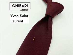 YvesSaintLaurent Yves Saint Laurent галстук с логотипом и клетчатым узором 3 или более бесплатная доставка мужской коричневый 1003003