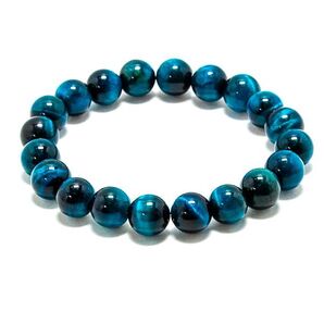 ロイヤルブルー タイガーアイ ブレスレット 最高品質 5Aランク 内径17cm 10mm珠 未使用品.